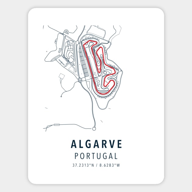 Algarve portimao simple track Magnet by boy cartograph